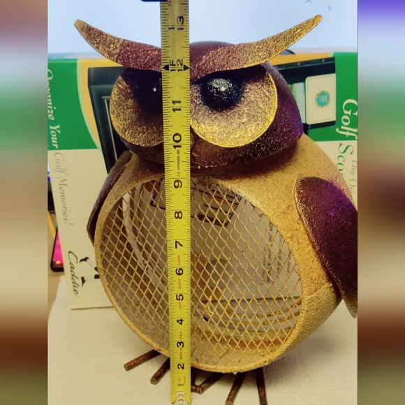 Bronze Scrap Metal Owl 12" Tall - Picture 3 of 7